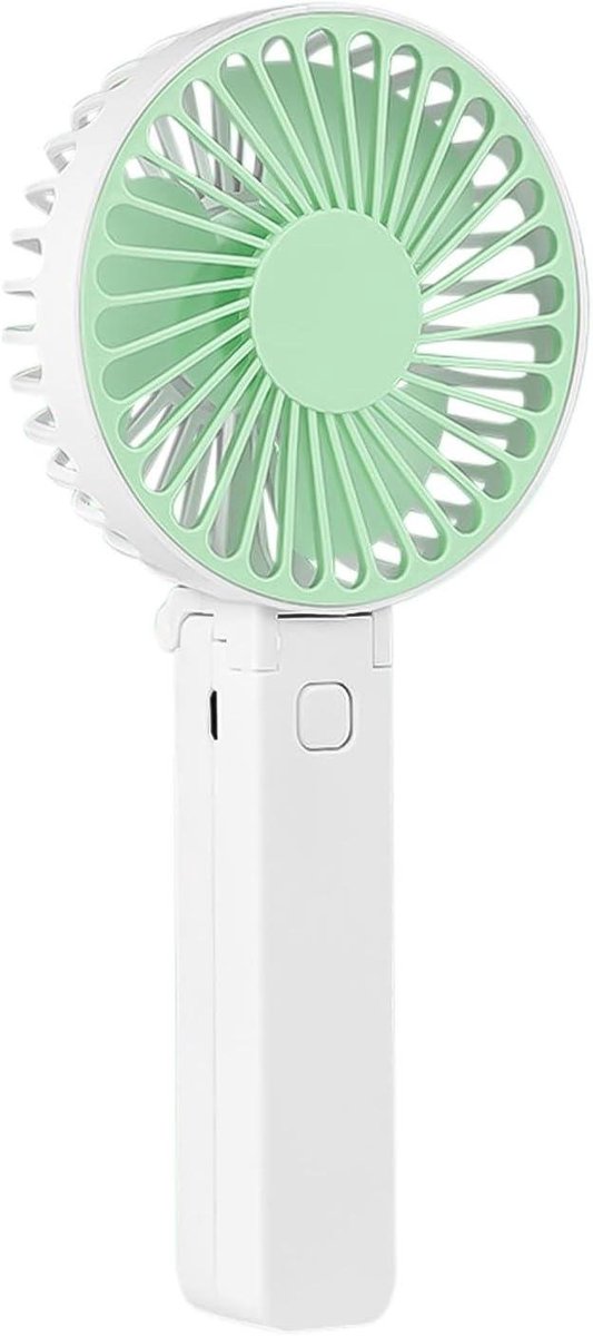 Draagbare Ventilator - Hand Fan - Buiten Activiteiten - 180 Graden Vouwbaar - 3.5 x 9.3 cm - Groen