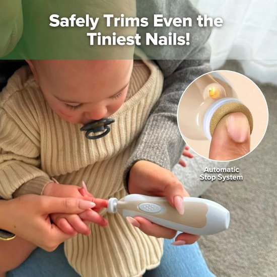 Haakaa elektrische baby nagelverzorging set - vanaf 0 maanden - Beige van HaaKaa — afbeelding 3
