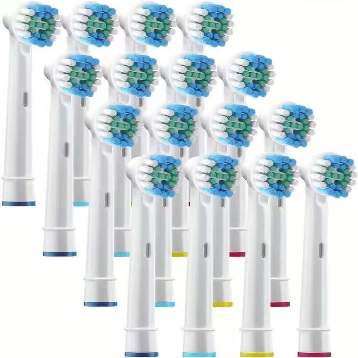 Tandenborstelkoppen - Vervangende Opzetborstels - Mondhygiëne Verbeteren - Universele Pasvorm - 4 stuks - Wit