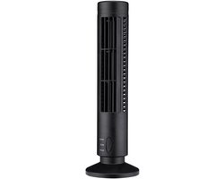 Torenventilator - Ventilator - Bureau Koeling - Bladloze Ventilator - 10.5x33cm - Zwart