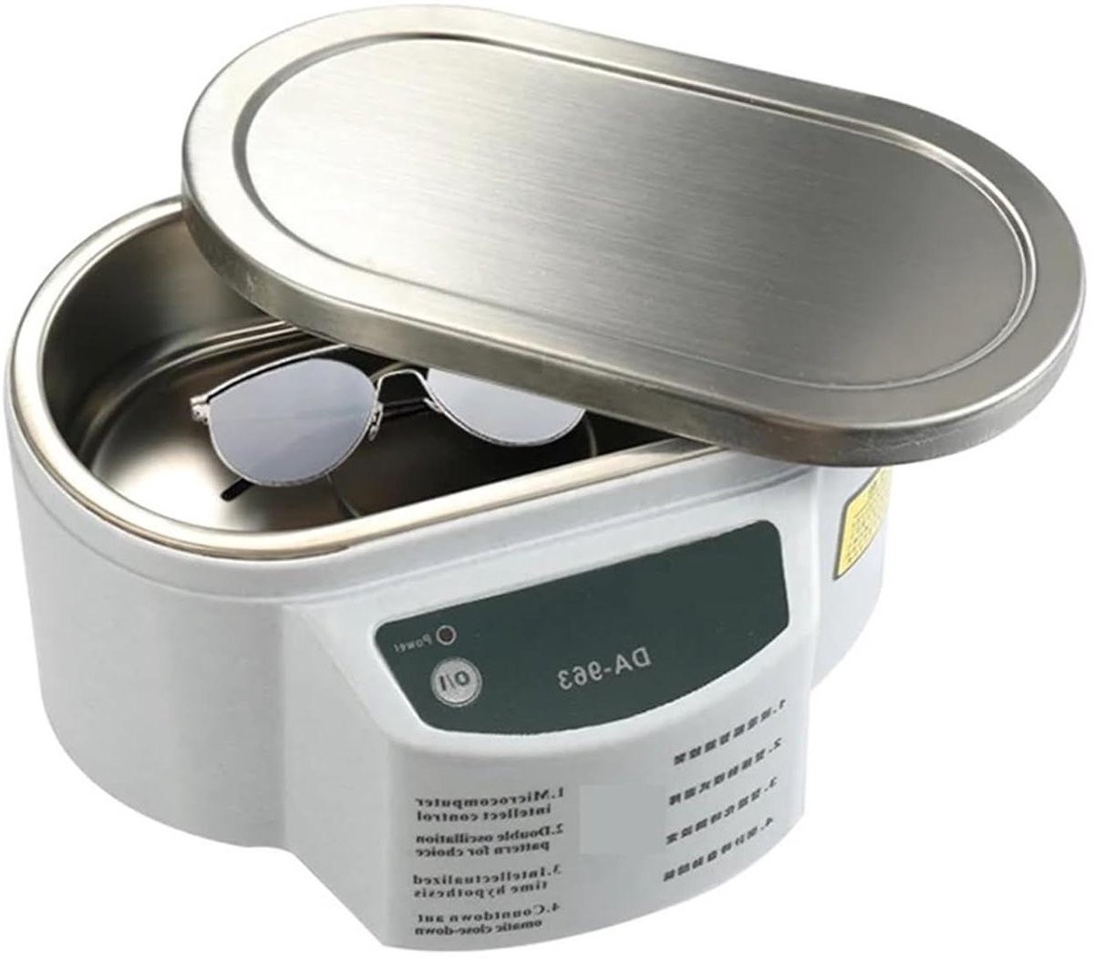 Ultrasoonreiniger - Digitale Reiniger - Schoonmaken van Objecten - Dubbele Frequentie Vibratie - 500ml - Wit