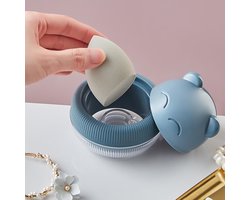 Make-up Spons Houder - Beauty Ei Opbergkoffer - Hygiënisch Opbergen - Leuk Beer Ontwerp