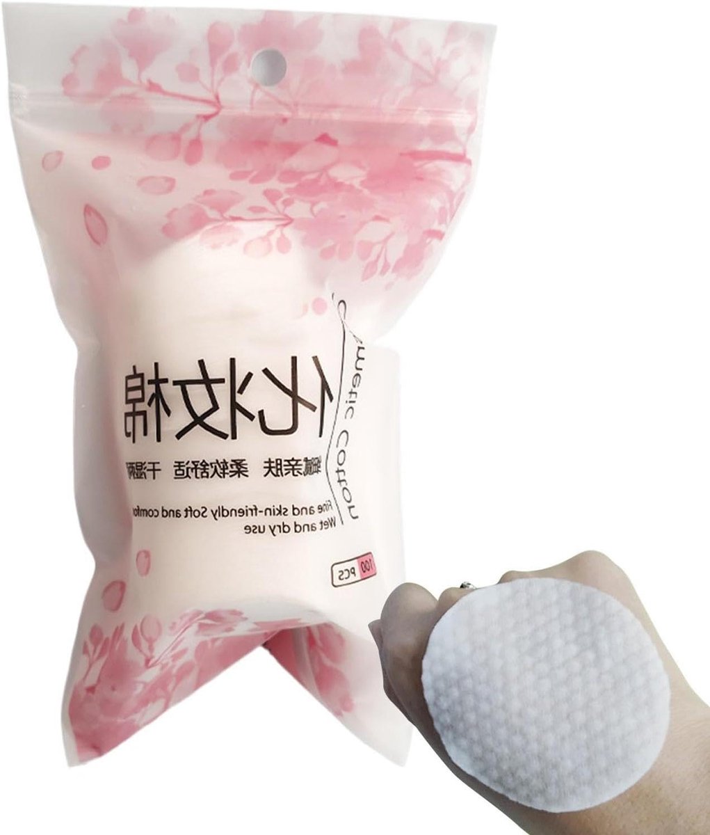 Make-up Remover Pads - Gezichtswatjes - Make-up Verwijderen - 3D Parel Textuur - 100 Stuks - Wit