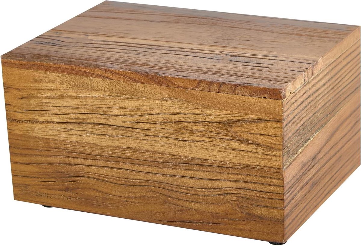 Houten Urn - Herinneringsurn Asurn - As bewaren - Massief schuurhout - 240 Kubieke inch - Antiek