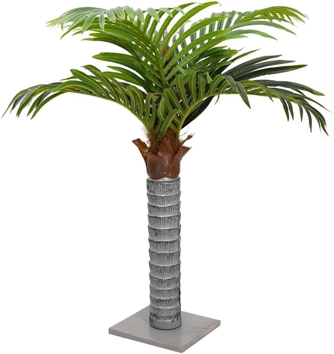Kunstpalm Bladeren - Nep Palmboom - Interieur Decoratie - Onderhoudsvrij Design - 100 cm Hoog - Groen