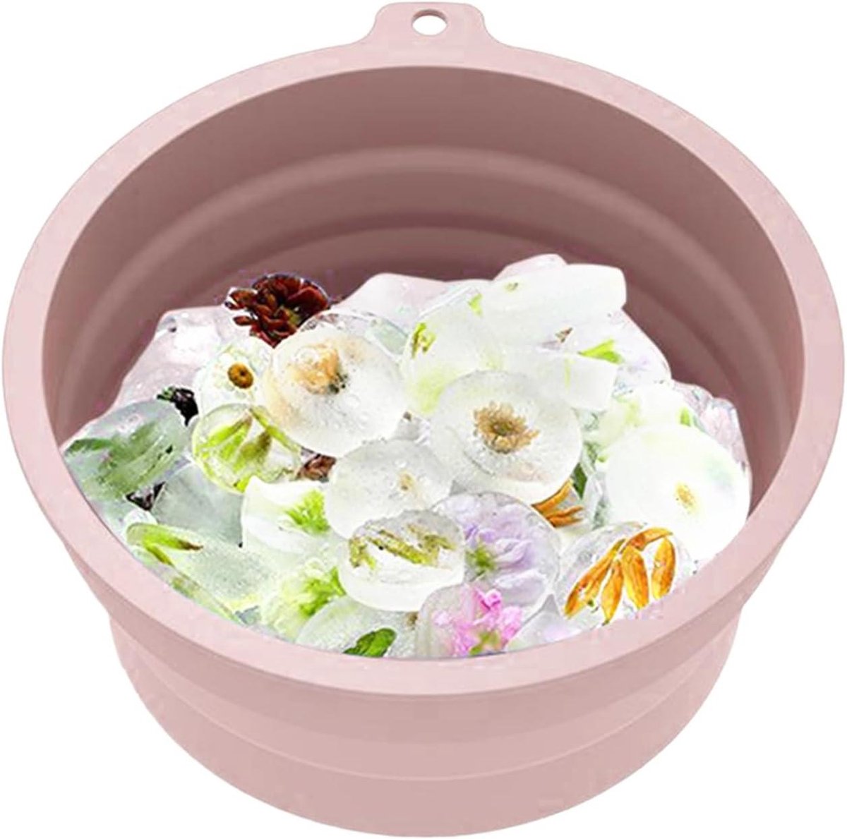 Gezichtskom Ijsbad - Opvouwbare Wasbak - Gezichtsverzorging Thuis - Inklapbaar Siliconen Design - 22cm Breed - Roze