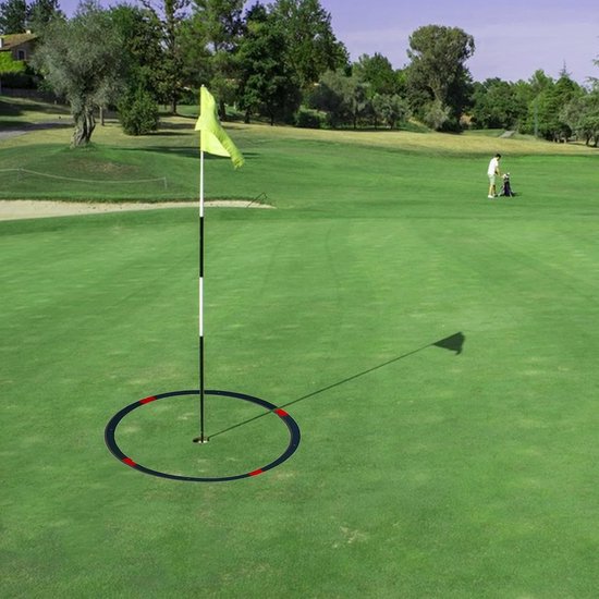 Golf Oefenringen - Golf Oefenhulpmiddel - Golfslag Verbeteren - Flexibel Vormbaar - Diameter tot 182 cm - Geel van GOLF — afbeelding 4