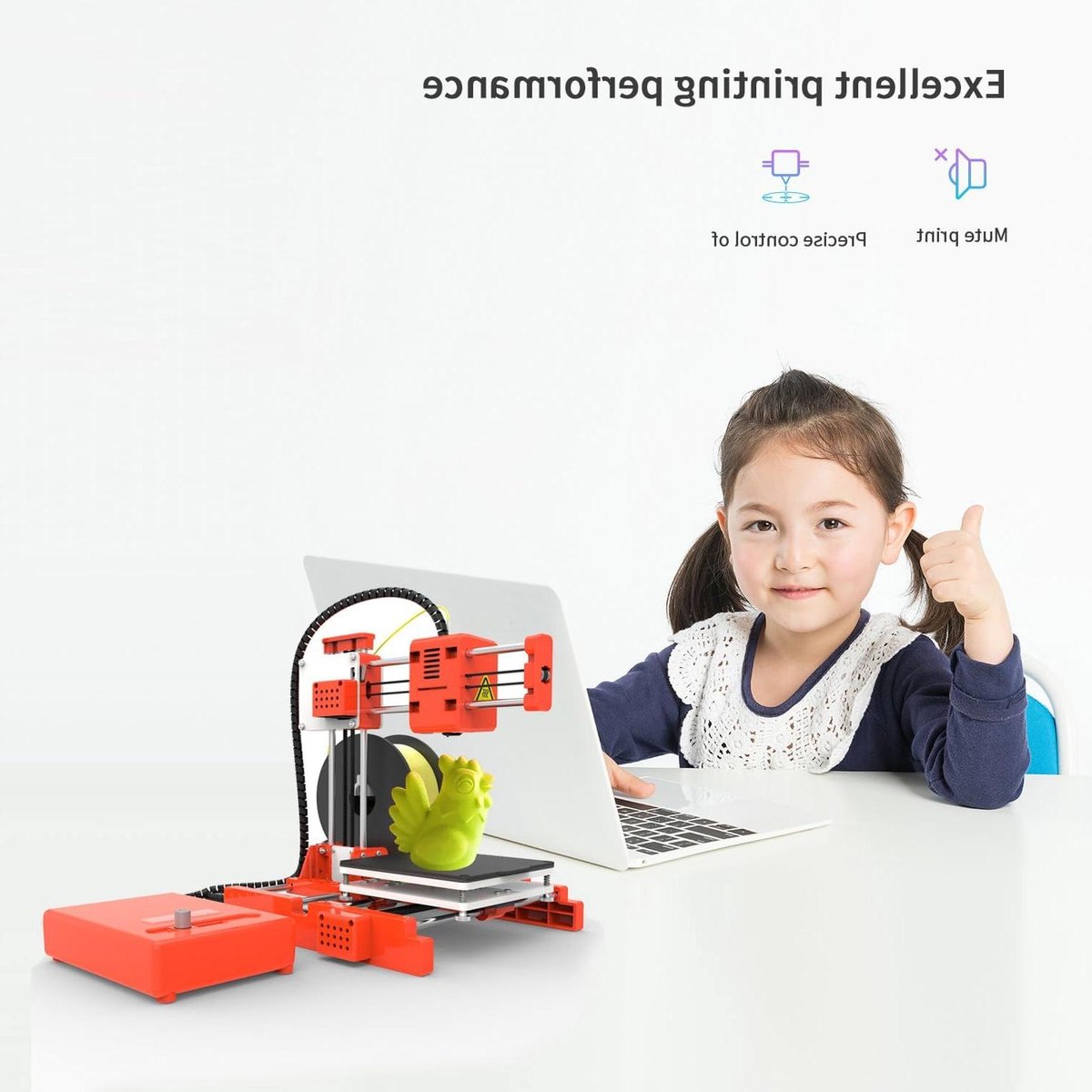Desktop 3D Printer - Mini Printer - Hobby Projecten - Stille Werking - 100x100x100mm - Zwart