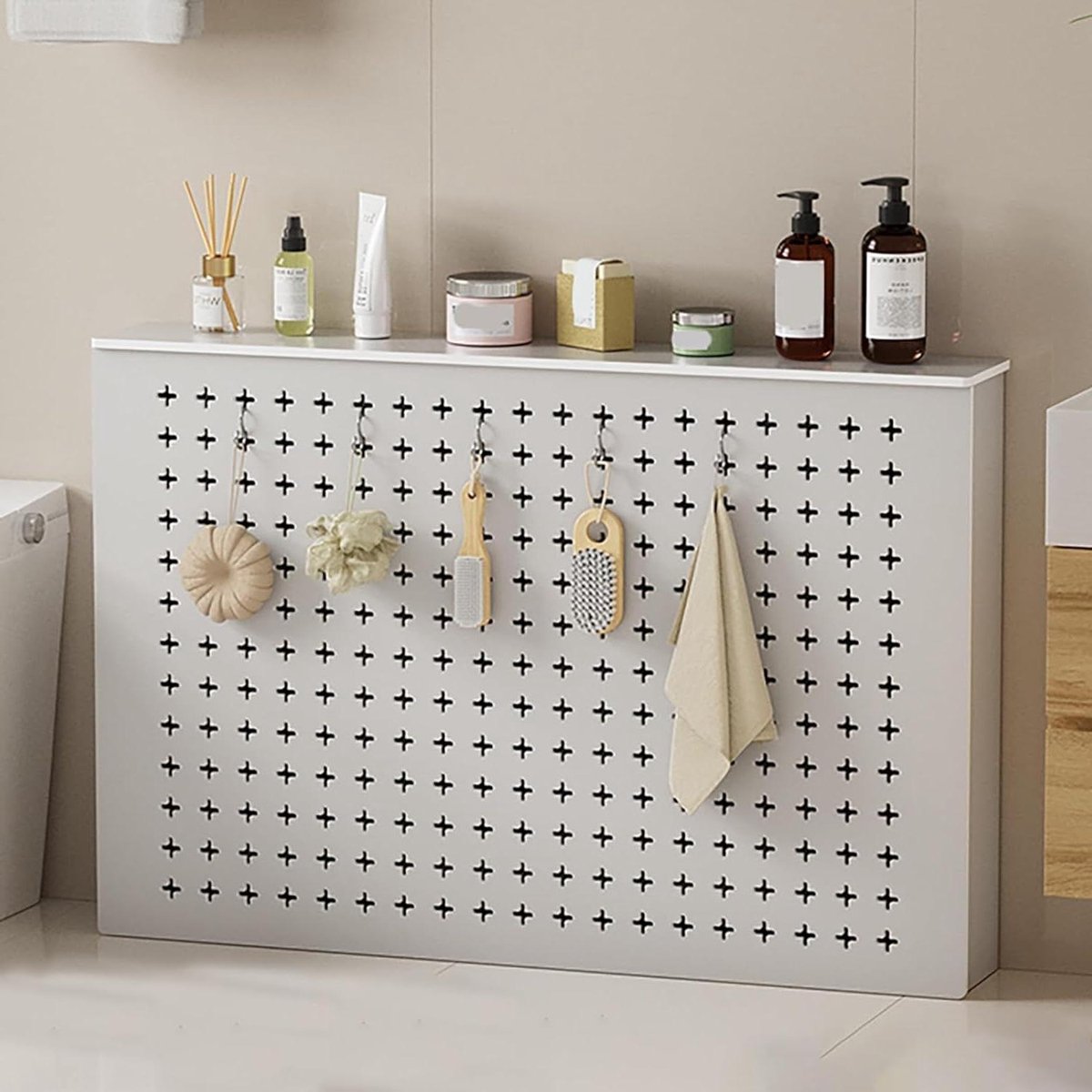 Radiator Decoratie Plank - Kachel Cover Kast - Ruimte Optimaliseren - Verbeterde Bescherming - 50x70x15cm - Wit