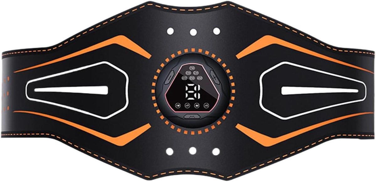 Buikspieren Trainer - Fitnessapparaat Stimulator - Spierversteviging Thuis - 18 Intensiteitsniveaus - 118x14x2cm - Zwart