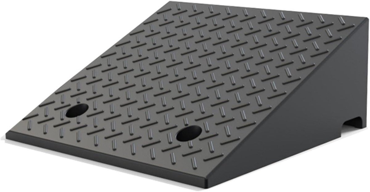Rubberen Drempelhulp - Opritten Rolstoel - Makkelijke Doorgang - Antislip Oppervlak - 50x50x15cm - Zwart