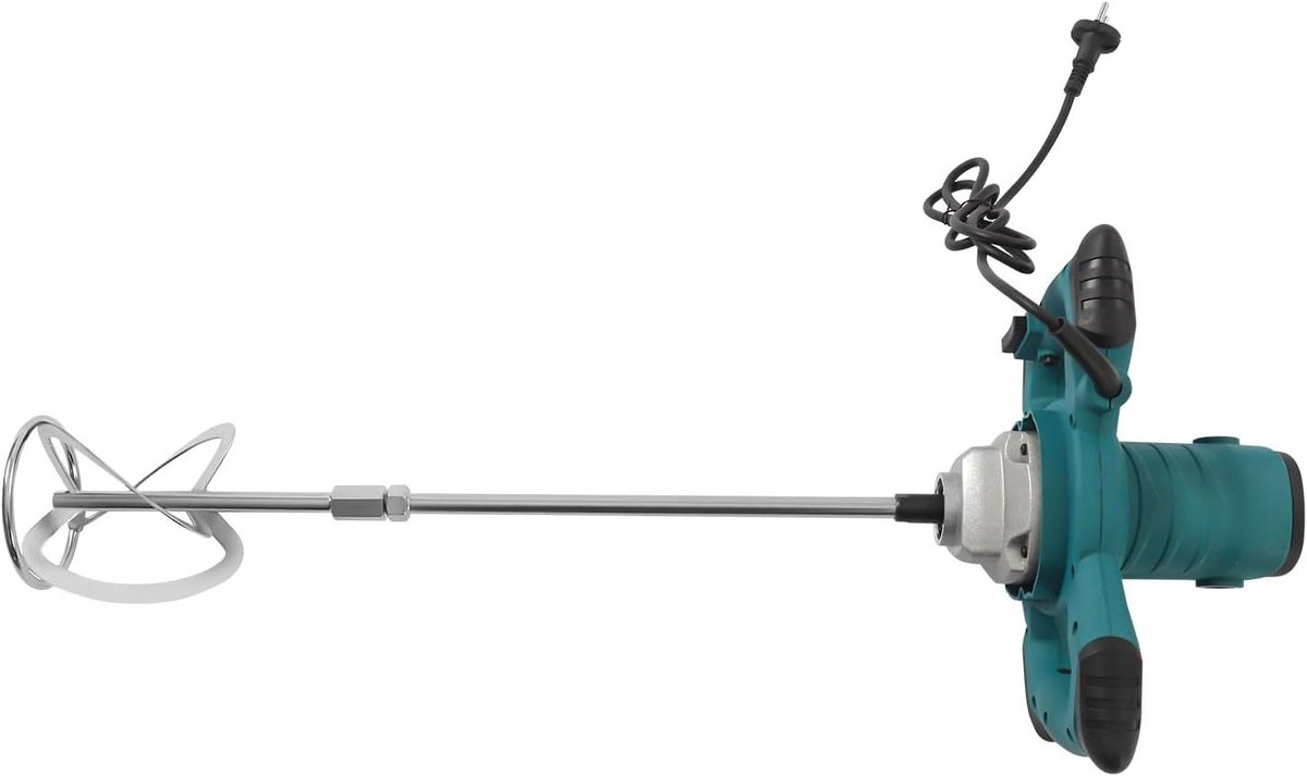 Betonmixer Elektrisch - Roerapparaat Mortelmixer - Bouwmaterialen Mengen - 6-voudige Snelheidsregeling - 2100 W - Blauw