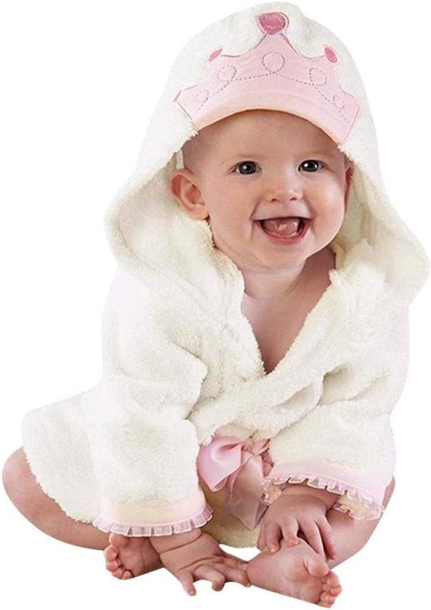 Badjas Kinderen - Kinderbadjas Meisjes - Na het badderen - Zachte katoenmix - 1.5-5 jaar - Roze