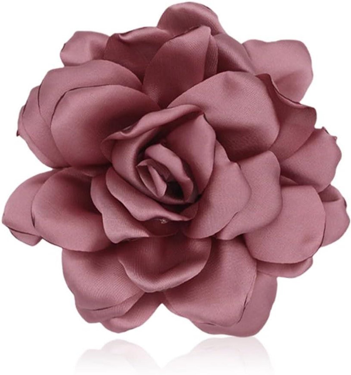 Bloemen Broche - Satijnen Pin - Feestelijke Accessoire - Groot Formaat - 20 cm - Roze
