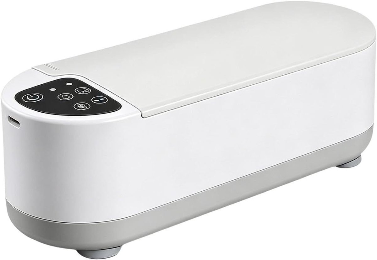 Sonische Reiniger - Wastank - Hygiënisch Reinigen - Hoogfrequente Trilling - 21 cm - Wit