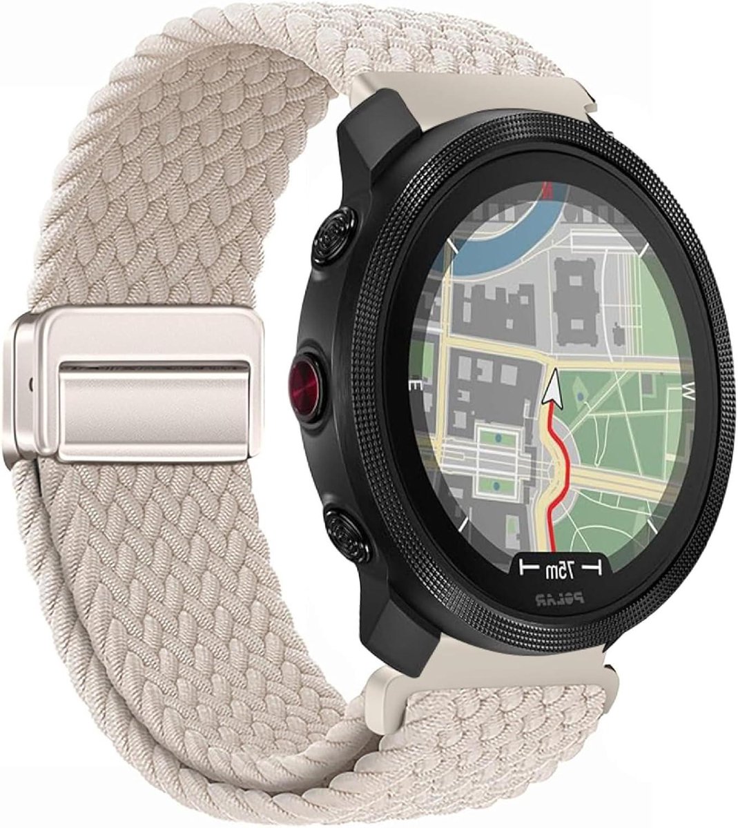 Nylon band - Smartwatch band - Dagelijks gebruik - Ademend materiaal - 20 gram - Beige