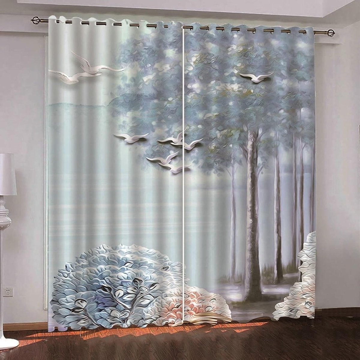 Verduisterende Gordijnstof - Thermostoffen Raambekleding - Slaapkamer Privacy - 98% Lichtblokkering - 2x 42x45 cm - Grijs