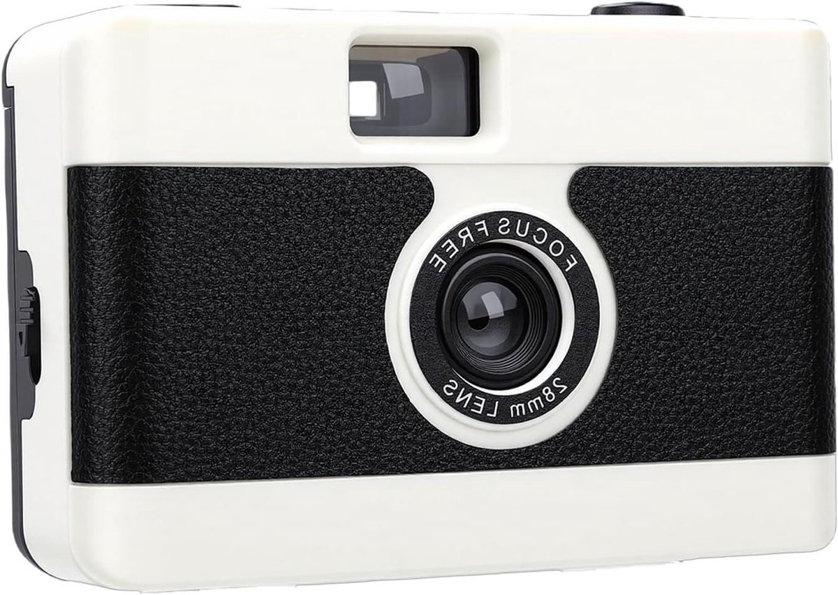 Filmcamera 35mm - Herbruikbare camera - Reisfotografie - Ingebouwde flitser - Compact formaat - Wit