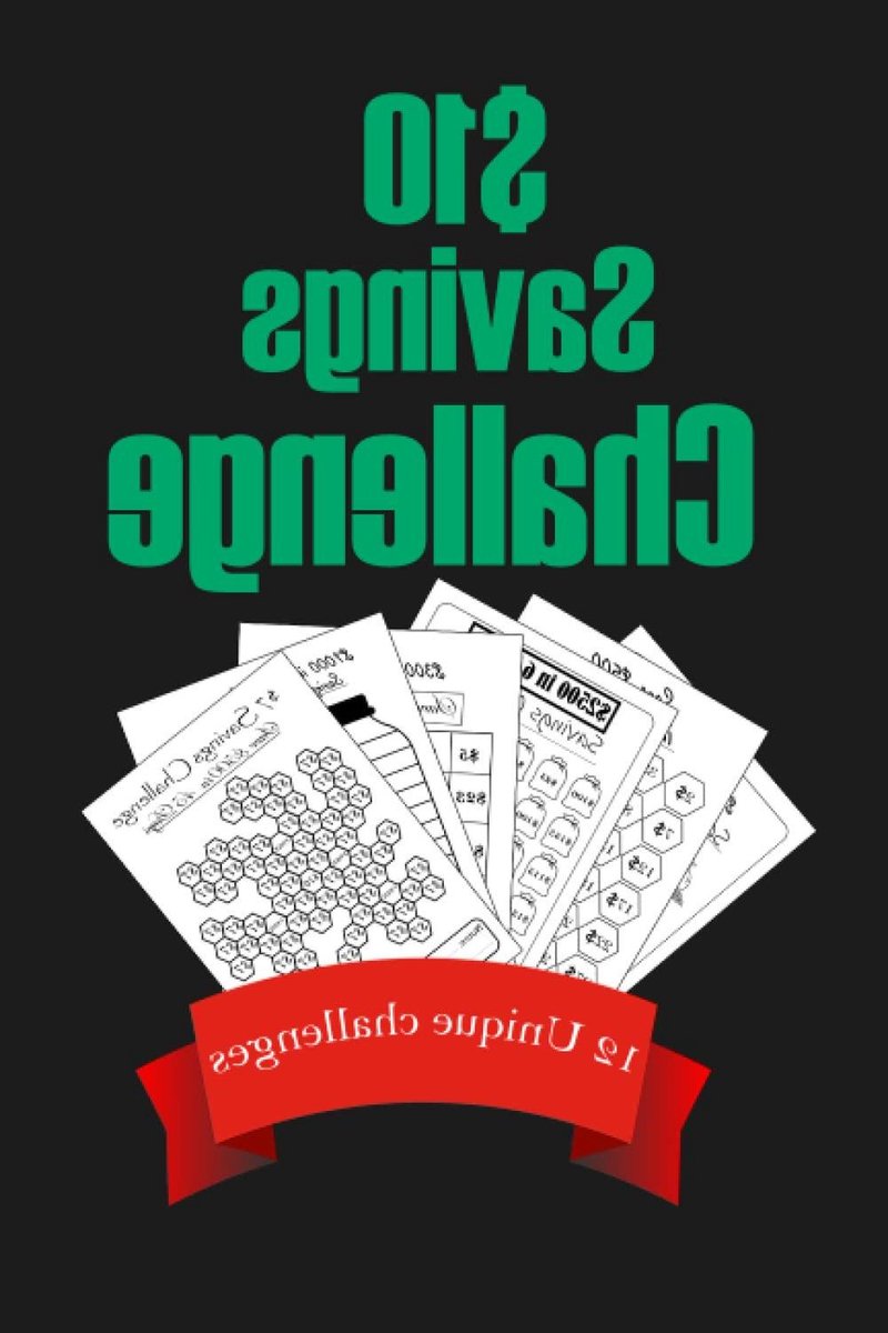 Spaaruitdagingen Planner - Budget Boek - Geld Besparen - 12 Uitdagingen - 120 Pagina's - Kleurrijk