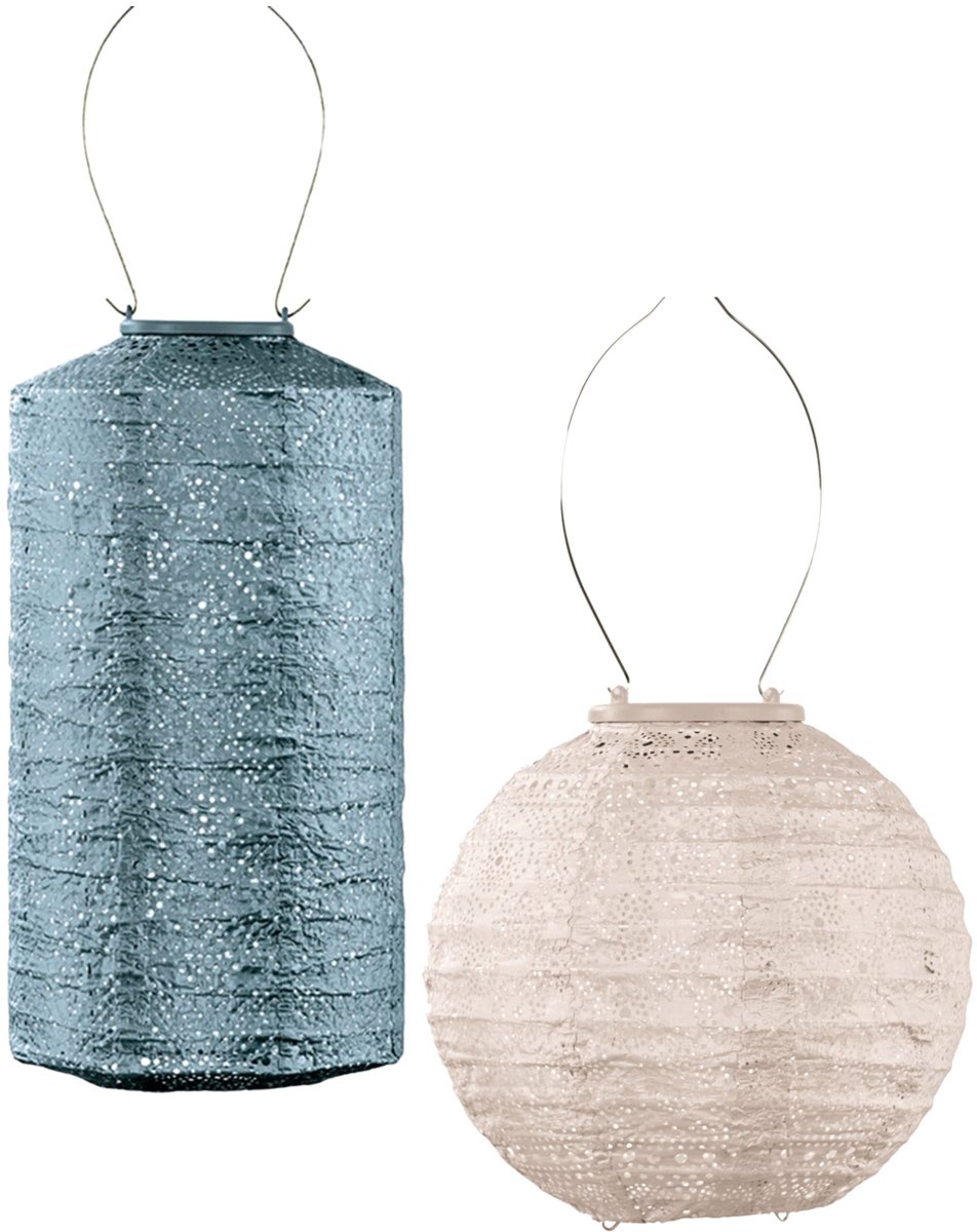 LUMIZ Solar Tuinverlichting - op zonneenergie - Buitenlampjes - Buitenverlichting - Buitenlamp - Iris Set - 2 stuks