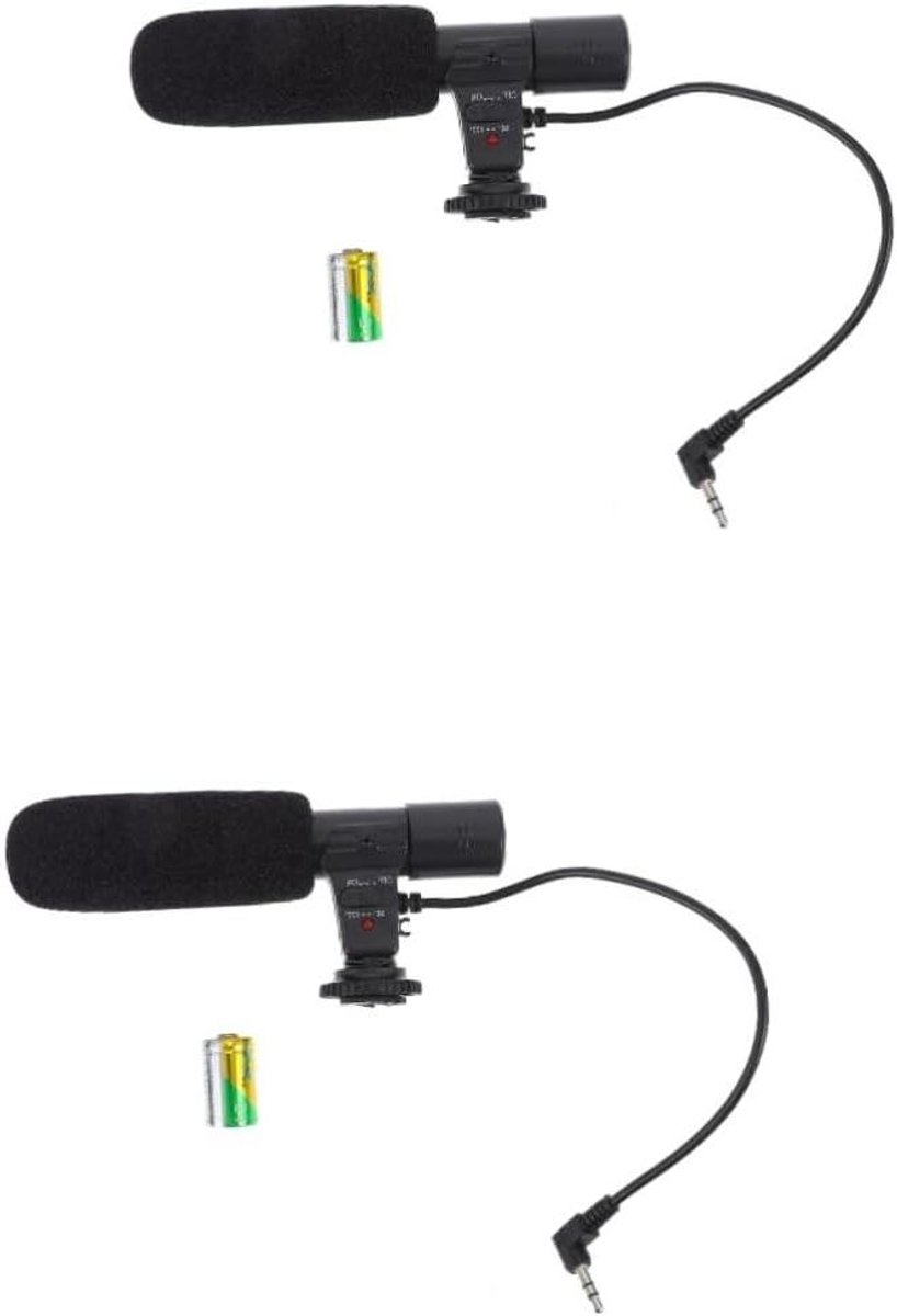 Externe Microfoon - Camera Geluid - Video Opnames - Hoge Gevoeligheid - 3.5mm Jack - Zwart