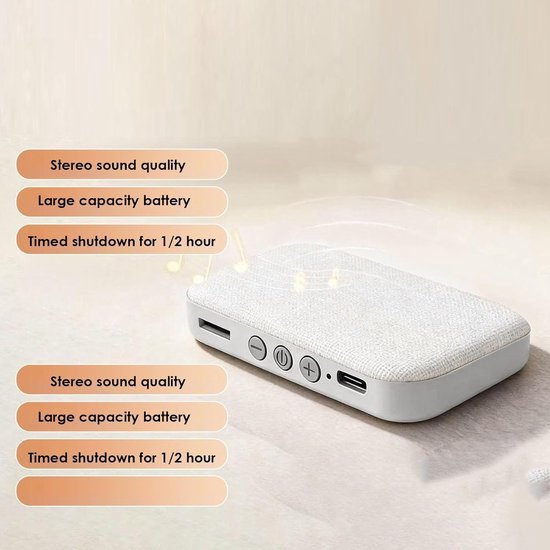 Kussenluidspreker - Slaap speaker - Ontspannen slapen - Botgeleiding technologie - 115 cm - Zwart — afbeelding 5