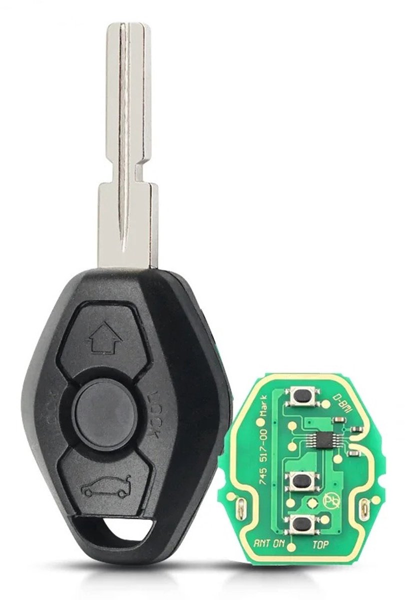 XEOD 3 knops autosleutel - Complete sleutel - Met electronica - Geschikt voor BMW - 433MHZ - HU58 - 7935 - 1 stuks