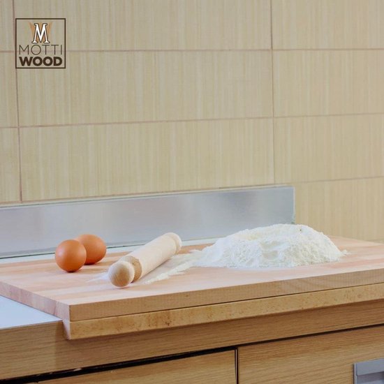 Pastamaker Plank - Deegroller Inclusief - Verse Pasta Maken - Massief Beukenhout - 50x30cm - Natuurlijk van Pastamaker — afbeelding 4