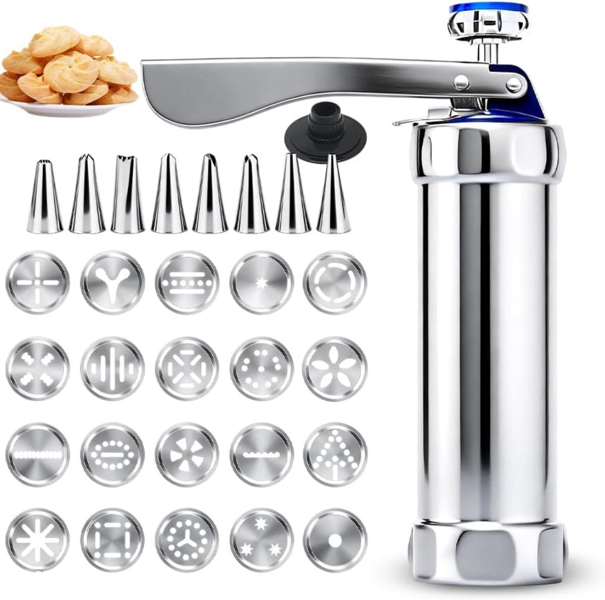 ZMR® Krokettenmaker - Krokettenmachine - Krokettenpers - Zilver - 22cm x 21cm x 6cm