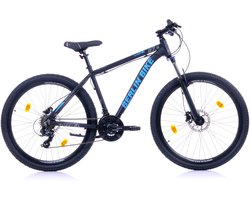 Berlin Bike MTB - Mountainbike 27,5 inch - 21 versnellingen Shimano - Framemaat: 51 cm - Zwart/Blauw