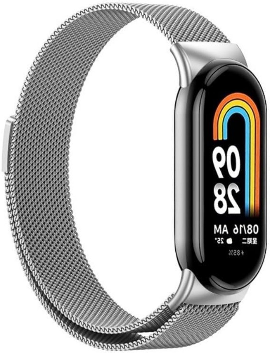 Verstelbare metalen armband met magnetische sluiting voor smartband, geschikt voor mannen en vrouwen, vervangbare band voor fitness trackers