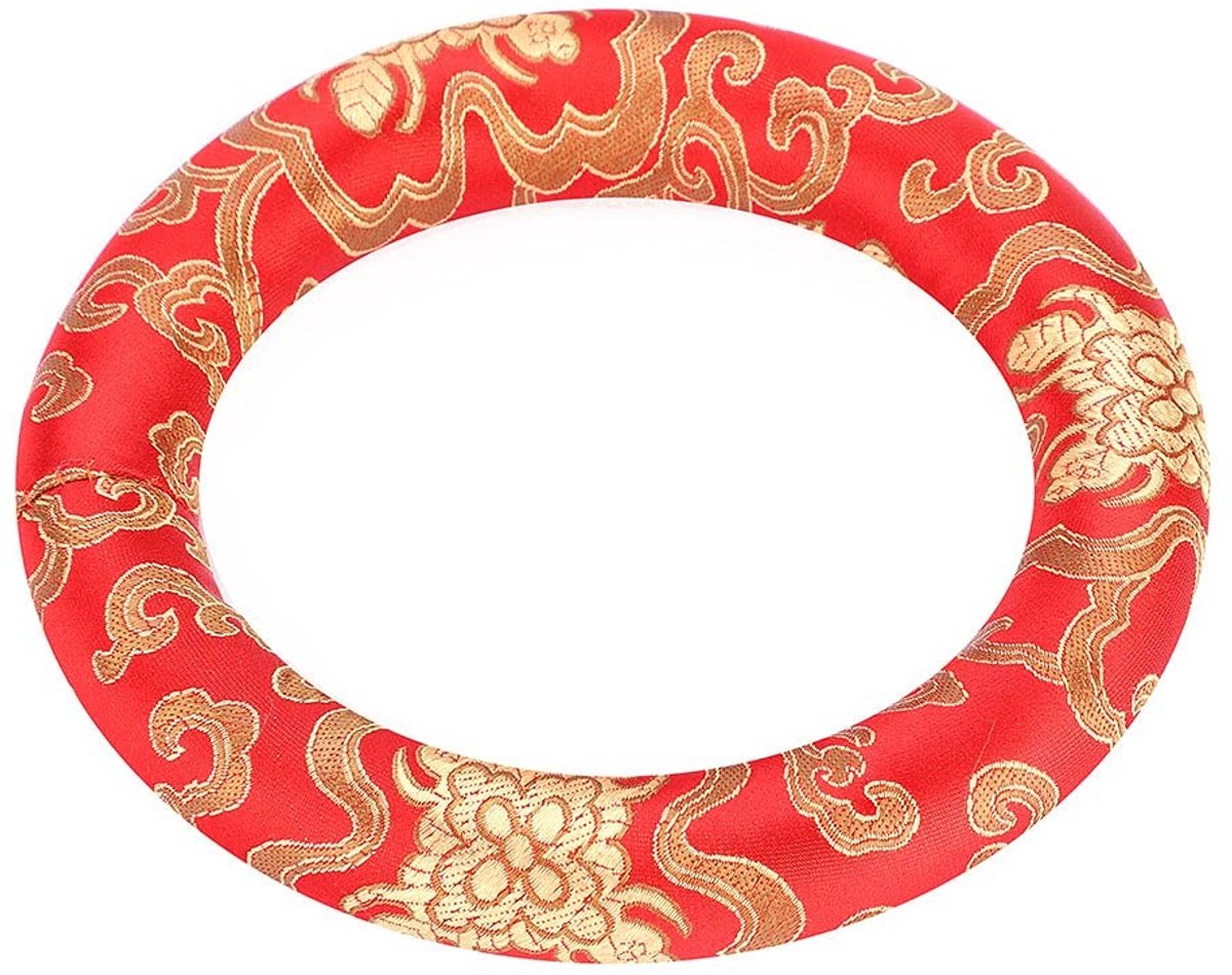 Solidchoice - Dailygoody - Klankschaalkussen - Zijden Klankschaalonderdelen - Comfortabel en Elegant - Rood - Meditatiekussen - Geschikt voor Klankschalen van