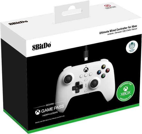 Bedrade Controller - Gamepad Xbox - Gaming - Hall Effect Joysticks - 3 meter kabel - Wit — afbeelding 2