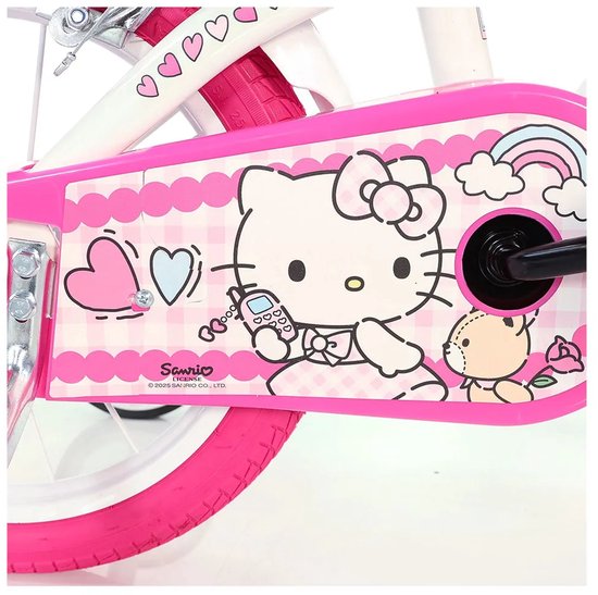 Dino Bikes Kinderfiets Hello Kitty 14 inch roze van Dino Bikes — afbeelding 4
