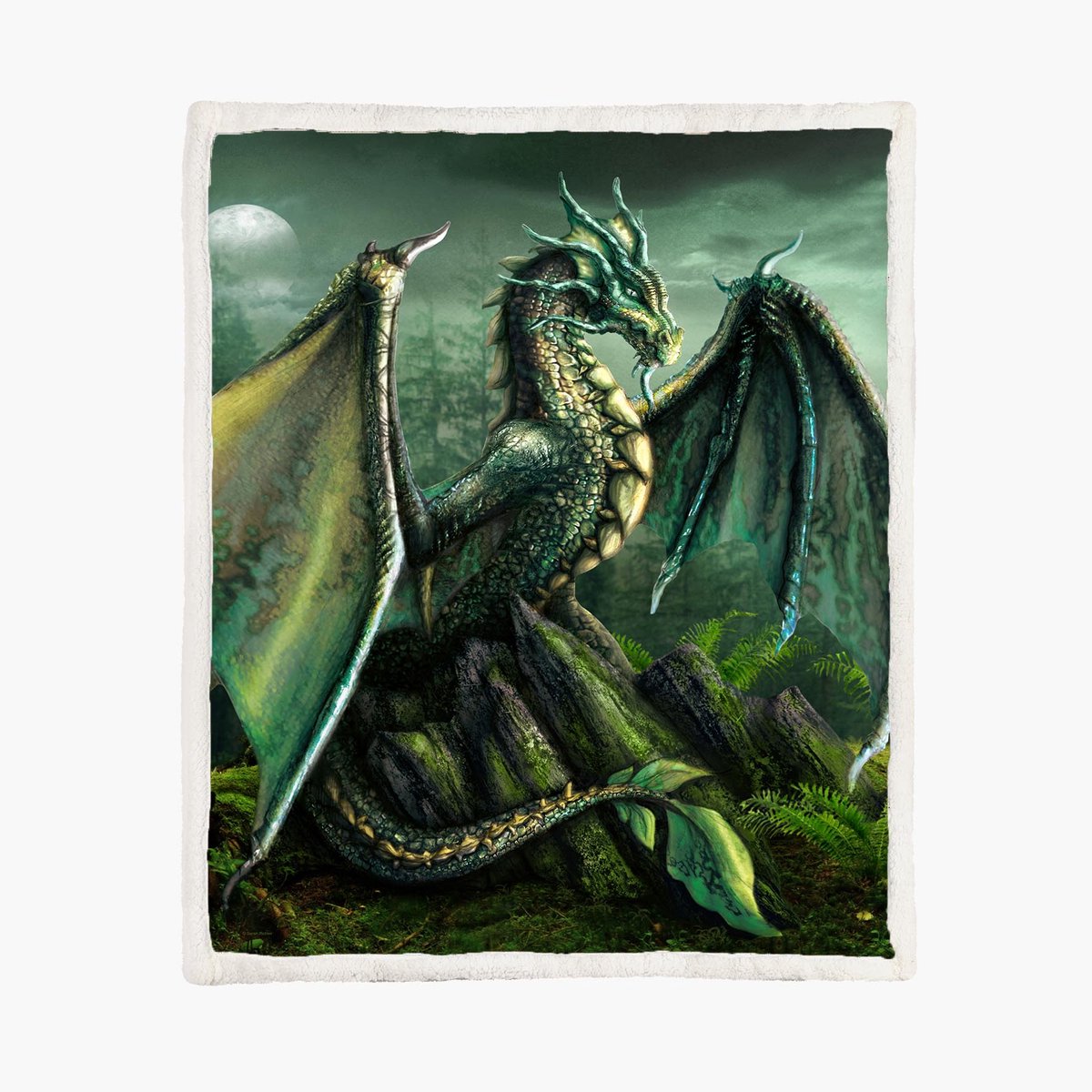 The Coloured House Fleece Deken 150*200cm Garwin Dragon Draak Multicolor