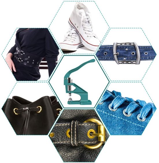 OmGoods - Dailygoody - Yosoo Handpers Eyelets Machine Set met 900 Eyelets en 3 Stempels voor Leder en Textiel van Omgoods — afbeelding 5
