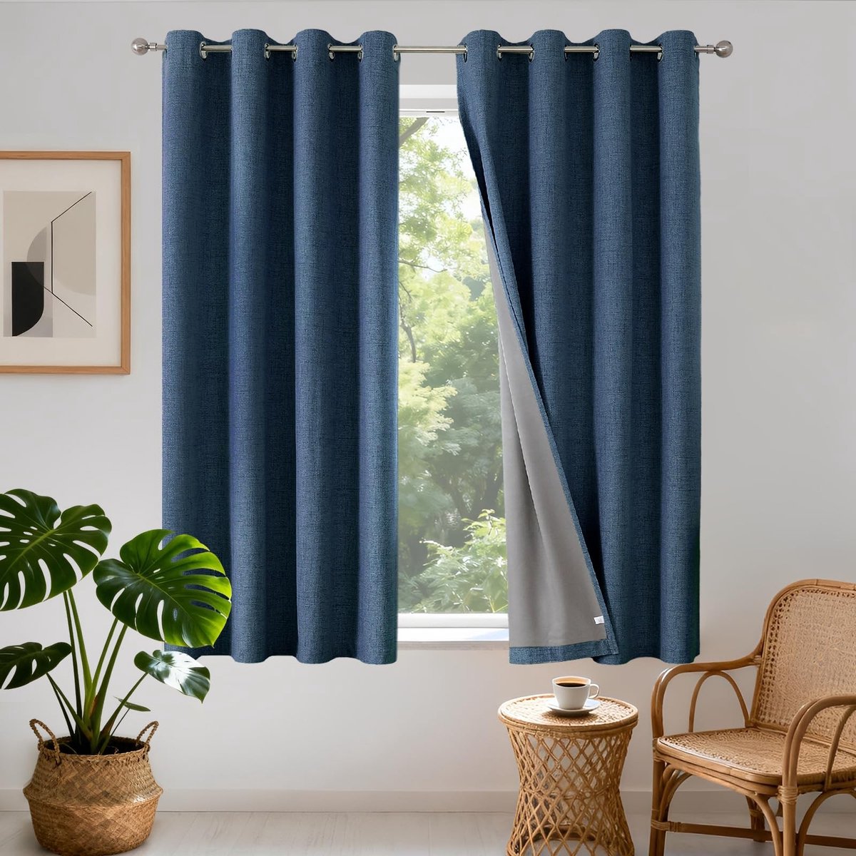 Livia home - Gordijnen - Verduisterend - Set van 2 - Ondoorschijnend - Warmte-isolerend - Voor slaapkamer en woonkamer