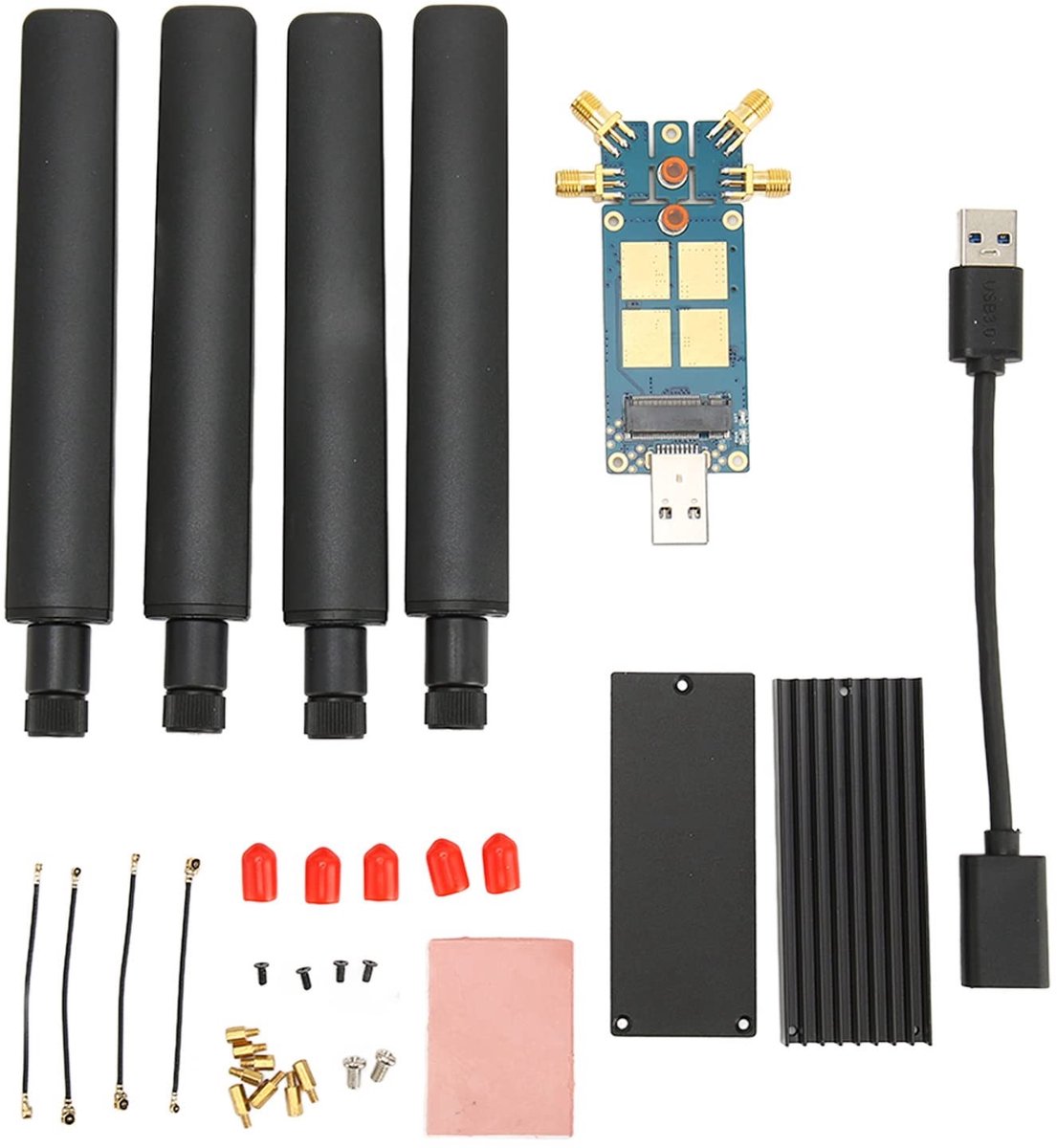 OmGoods - Dailygoody - 5G - USB 3.1 - Uitbreidingskaart voor M.2 Sleutel B - 5G Module - Laptop Internet - 4 Antennes