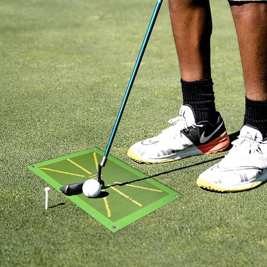 Golf Trainingsmat - Oefenmat Slag - Golfswing Verbeteren - Realistische Balvlucht Simulatie - 25 x 50 cm - Groen van GOLF — afbeelding 5