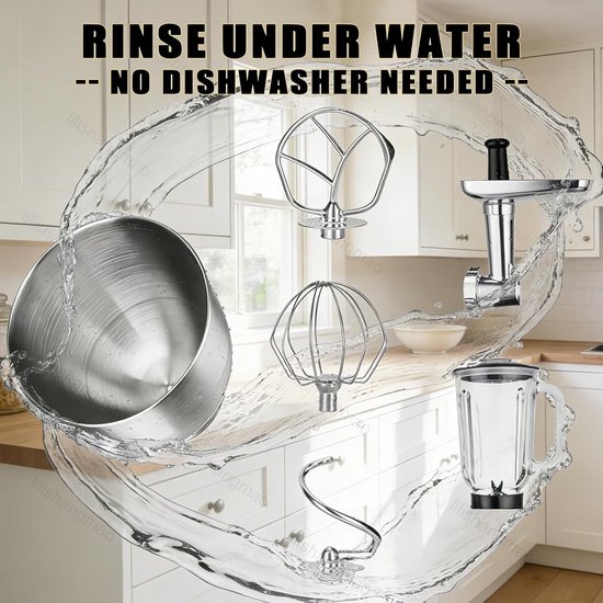 Staande Keukenmixer - Elektrische Mixer Keuken - Bakken En Koken - 5-In-1 Multifunctioneel - 5.5 Liter - Meerkleurig — afbeelding 3