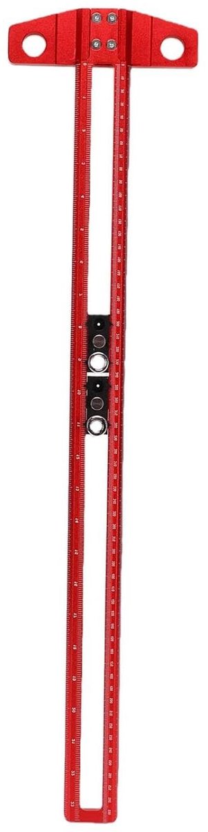 T-vierkante Liniaal - Houtbewerking Liniaal - Markeren en Meten - Dubbele Meting - 65 cm - Aluminium