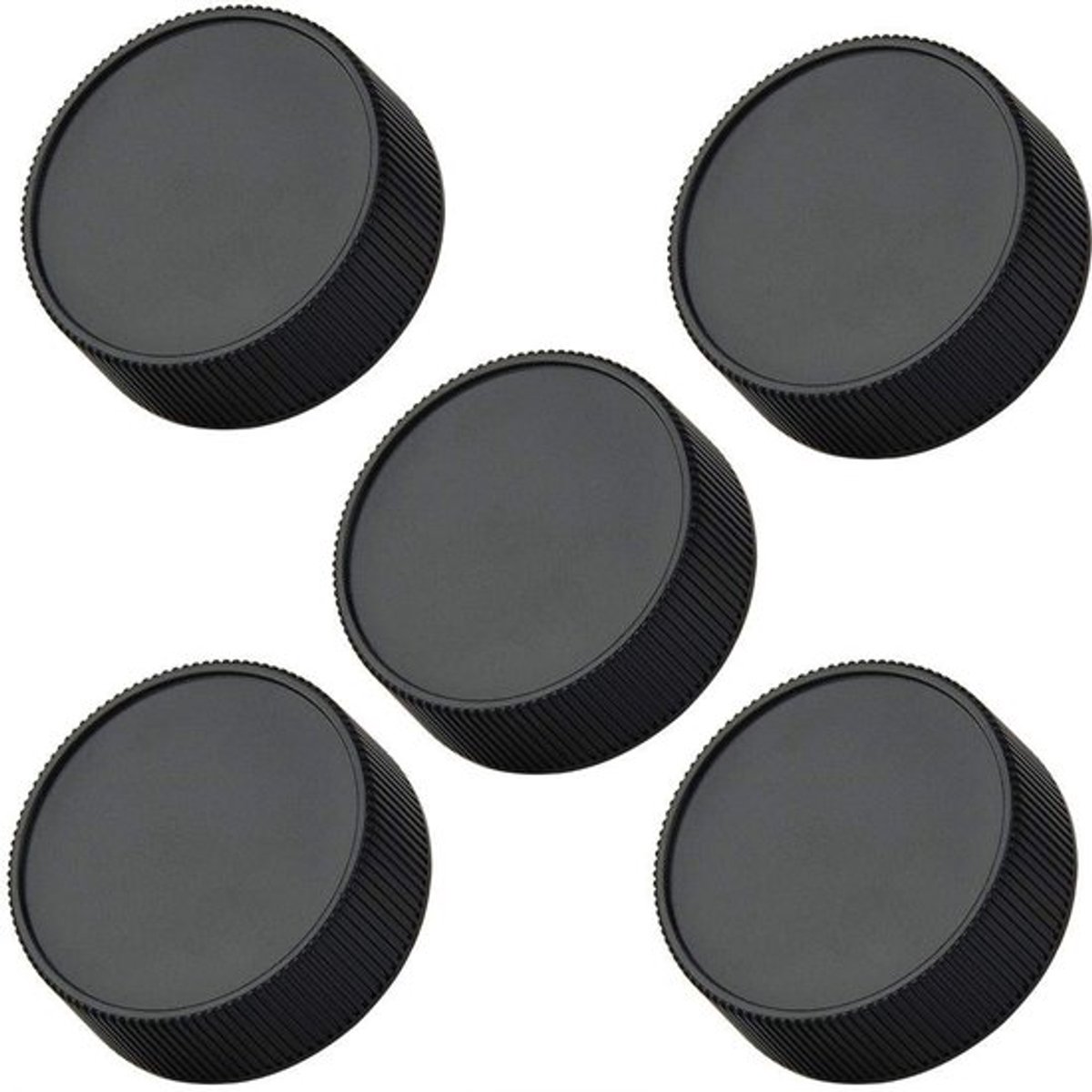 Achterste objectiefdeksel objectiefdeksel robuust kunststof objectiefdeksel schutshuls kratzfest stofdicht schokabsorberend voor M M6 / 7/8 LM camera (5 packs)