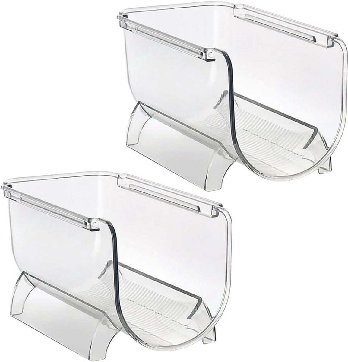 Transparant acryl wijnflessenrek - tweedelige set