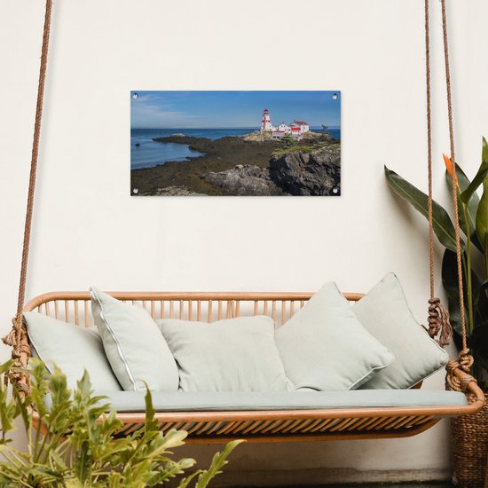 Le phare de Head Harbour situé sur l'île de Campobello au Fundy Bay Garden Poster 80x40 cm - petit - Toile de jardin / Toile d'extérieur / Peintures pour l'extérieur (décoration de jardin)
