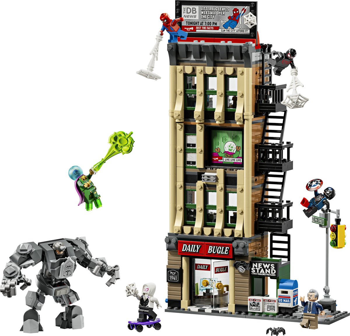 LEGO Marvel Spider-Man vs. Mysterio: de Daily Bugle Bouwpakket - 76342 – foto 6