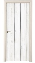 Deurposter 80x205 cm - Deursticker Brocante - Planken - Houten - Wit - Meubelfolie zelfklevend - Deurfolie woonkamer - Interieurfolie fotobehang - Deur plakfolie - Deurstickers - Deurbehang sticker - Kamer decoratie