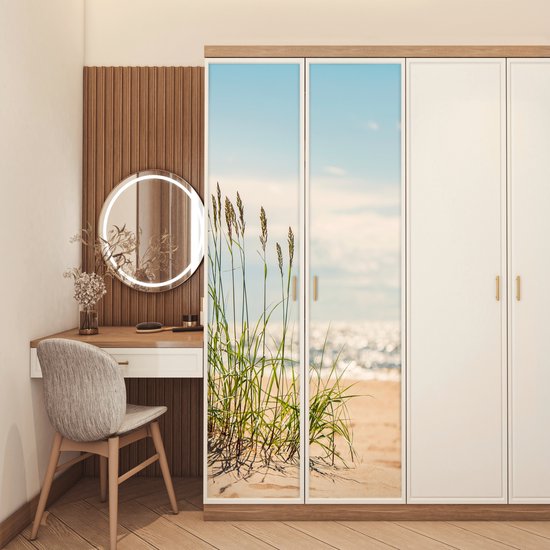 Sticker de porte Brins d'herbe dans les dunes - 80x205 cm - Poster de porte