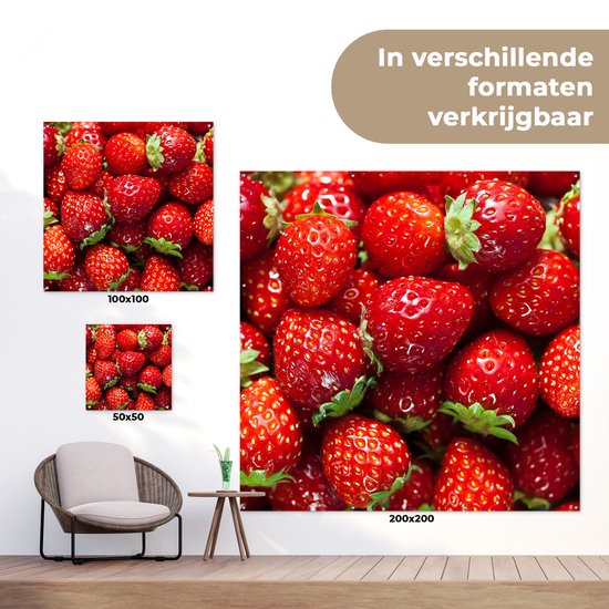 Chiffon de jardin Fraise - Fruit - Graines - 100x100 cm