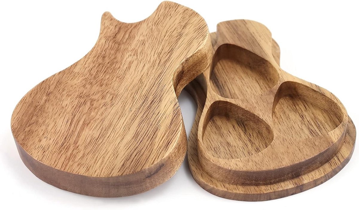 Houten plectrumhouder voor gitaristen, plectrumdoos, cadeau voor muzikanten en verzamelaars van muziekinstrumenten