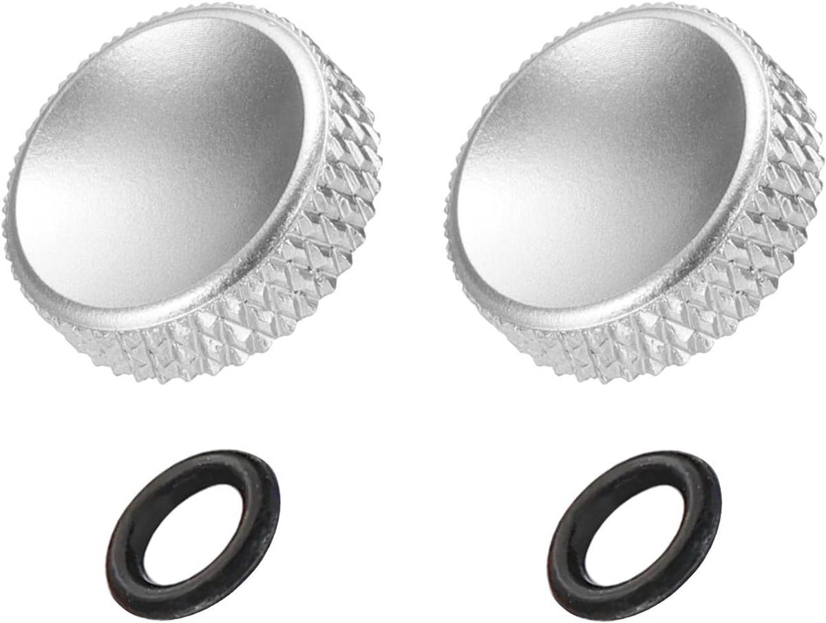 Camera Shutter Button - 2pcs 12mm Concave Surface Shutter Release Buttons - Pure Copper Camera Button voor Nikon - Fujifilm - Leica DSLR/SLR - Zilver